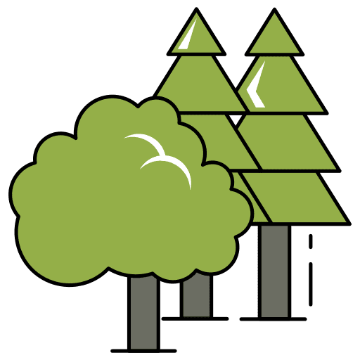 Forest nature protection environmental protection trees icon