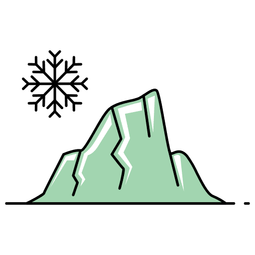 Iceberg nature winter snow icon