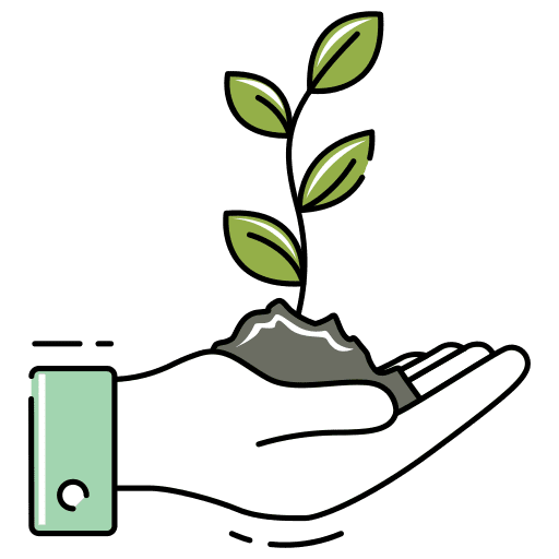 Planting nature protection save nature plant icon