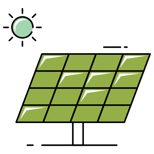 Solar energy climate change nature protection environmental protection icon