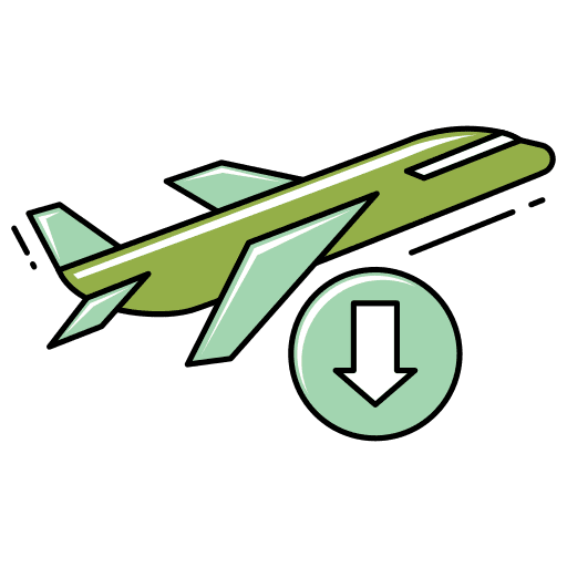 Air transportation do not air transportation airplane icon