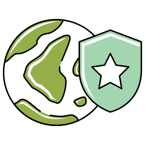 Protect the planet environmental protection greenhouse effect protect the planet icon