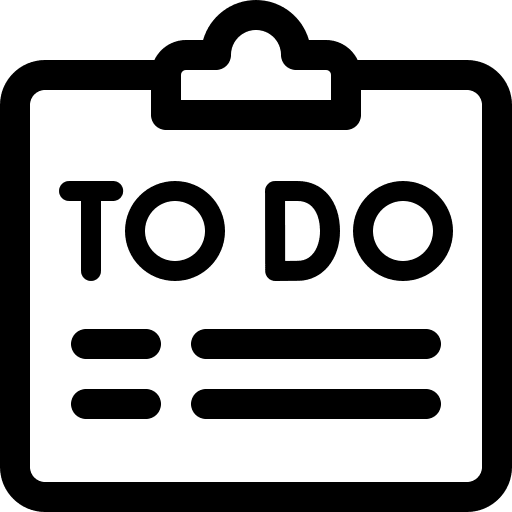 To do list files and folders corporate clipboard icon