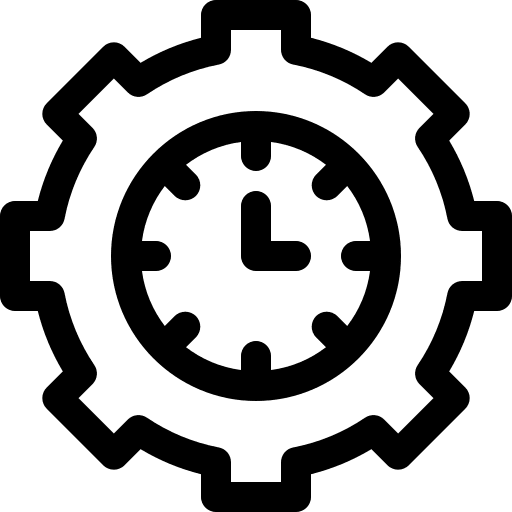 Time management gear time time and date icon Time management gear time time and date icon