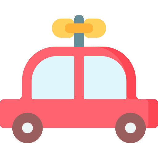 Car toy kid and baby automobile childhood icon Car toy kid and baby automobile childhood icon