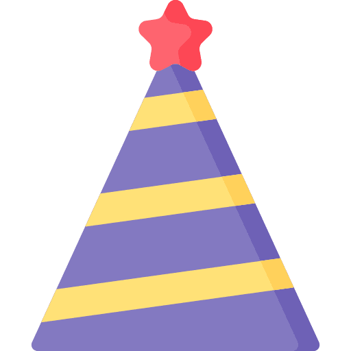Party hat carnival birthday and party fun icon Party hat carnival birthday and party fun icon