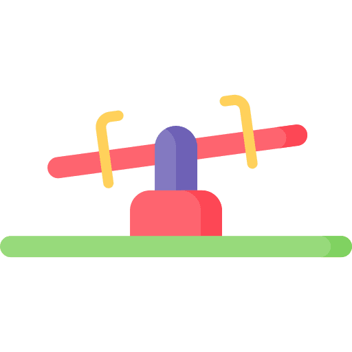 Seesaw amusement park fun kindergarten icon Seesaw amusement park fun kindergarten icon