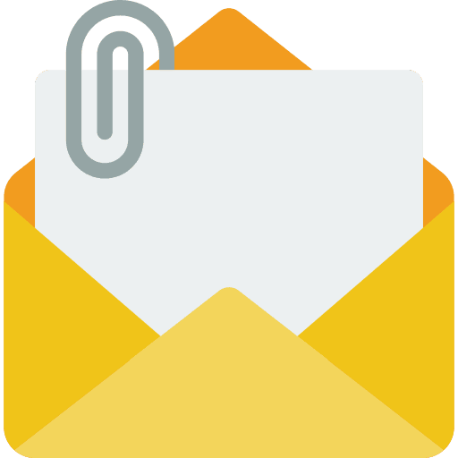 Email communications interface paperclip icon
