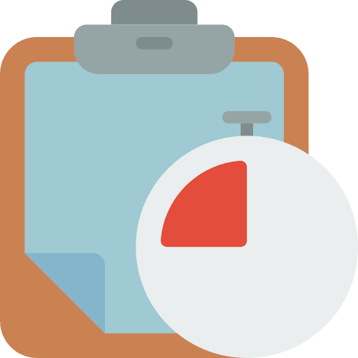 Stopwatch clipboard pending tasks deadline icon