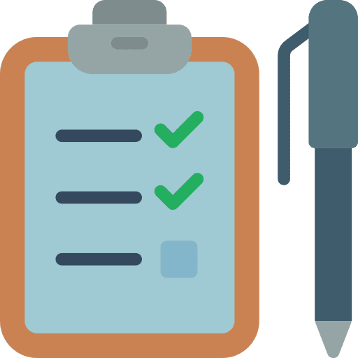 Check list clipboard pen check list icon