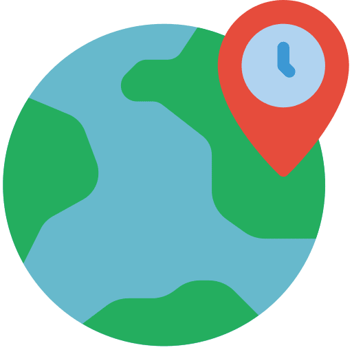 Location globe world location pin icon