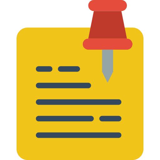 Note note pinned push pin icon