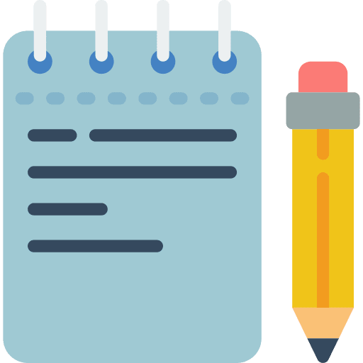 Notepad writing notebook workbook icon