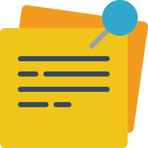 Pinned pinned paper document icon