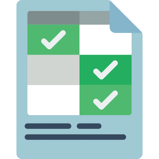 Planner organizer check office material icon