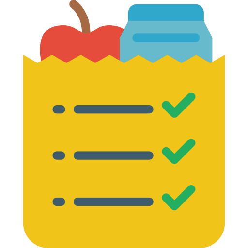Shopping list shopping center paper checking icon