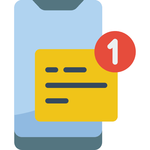 Smartphone electronic reminder ui icon