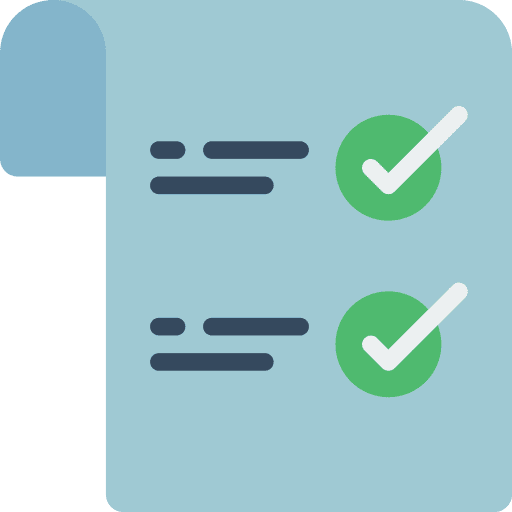 Check list tick task criteria icon