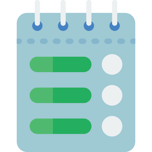 Checklist document checkbox progress icon