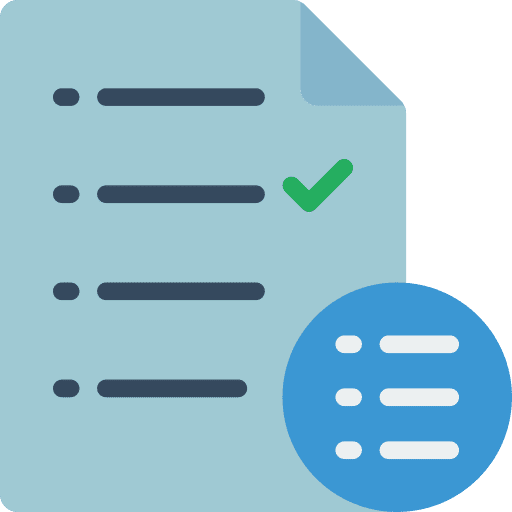 Checklist files and folders checking checklist icon