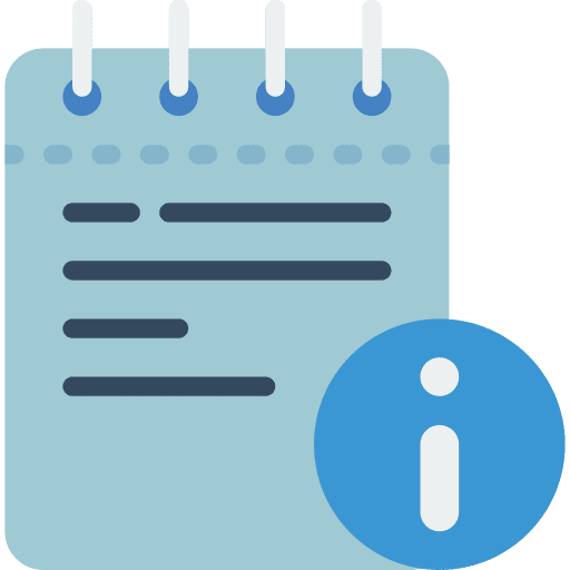 Notepad ui info list icon