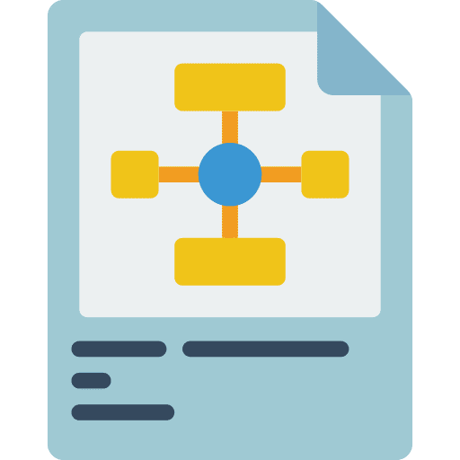 File strategic plan timeline document icon