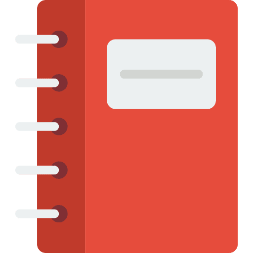 Notebook interface writing tool notebook icon
