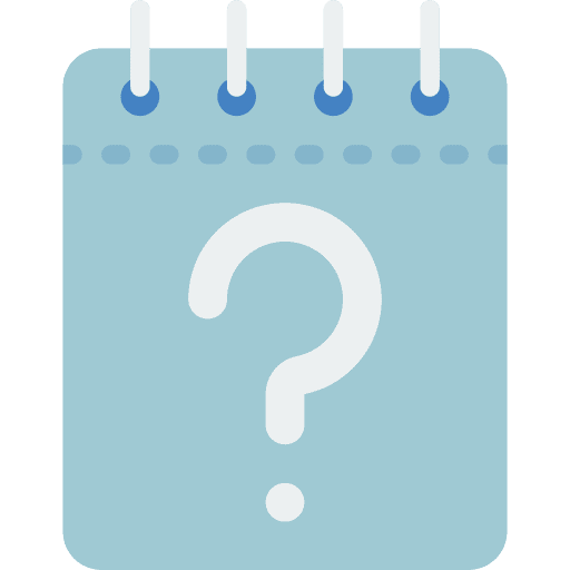 Notes education question mark notepad icon
