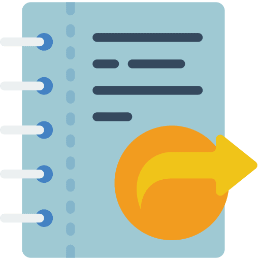 Notes send register notes icon