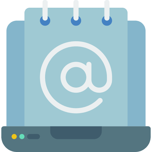 Laptop mail message notes icon