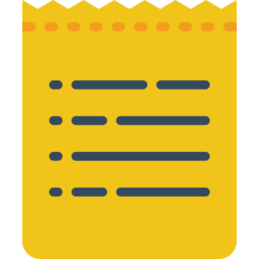 Notes files and folders document file icon