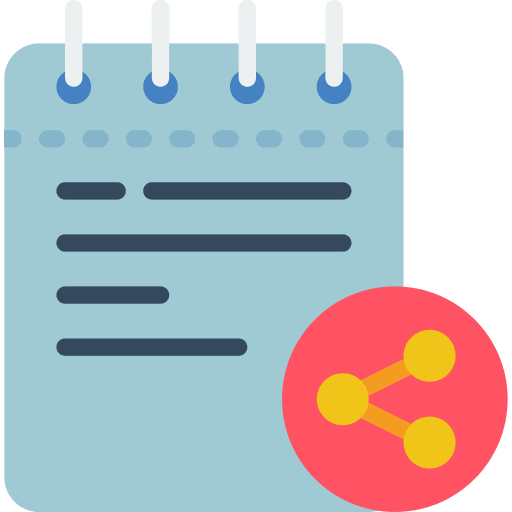 Share notes files note icon