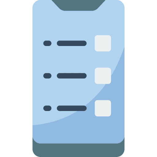 Smartphone mobile phone criteria list icon