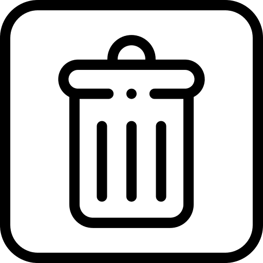 Delete web button garbage bin bin icon
