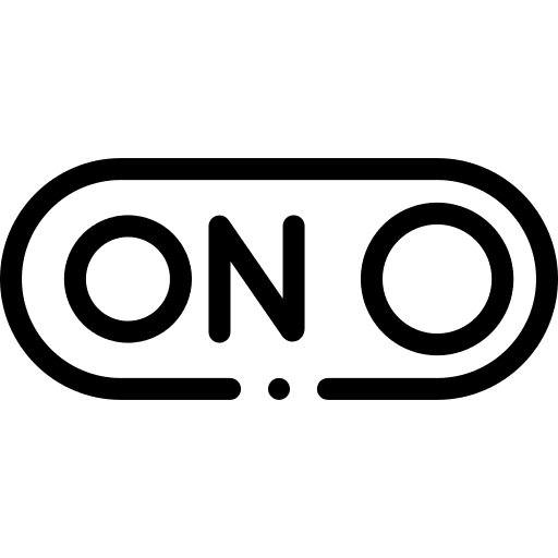 On on switch on web button icon