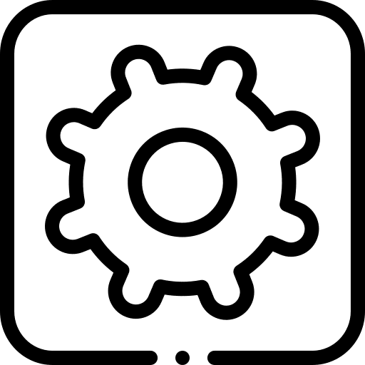 Settings configuration interface gear icon