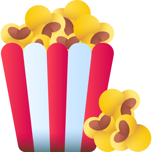 Popcorn corn entertainment snack icon