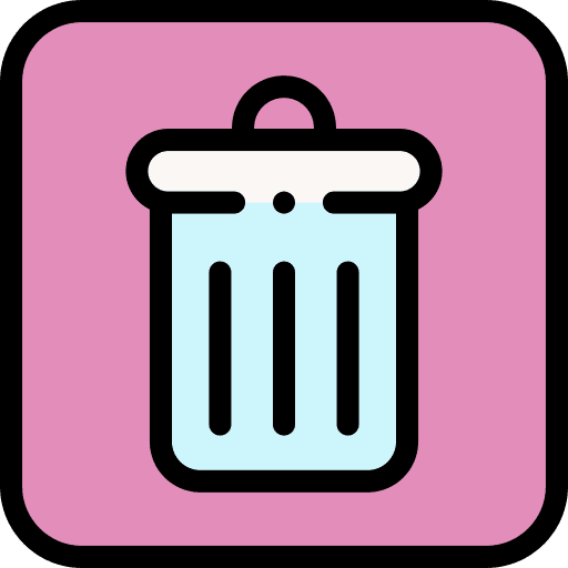 Delete interface garbage bin web button icon