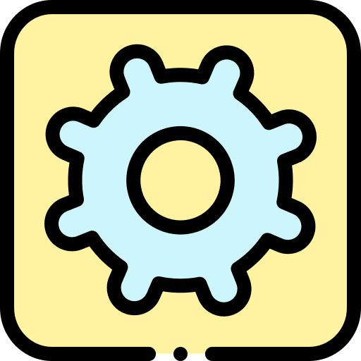 Settings gear web button configuration icon