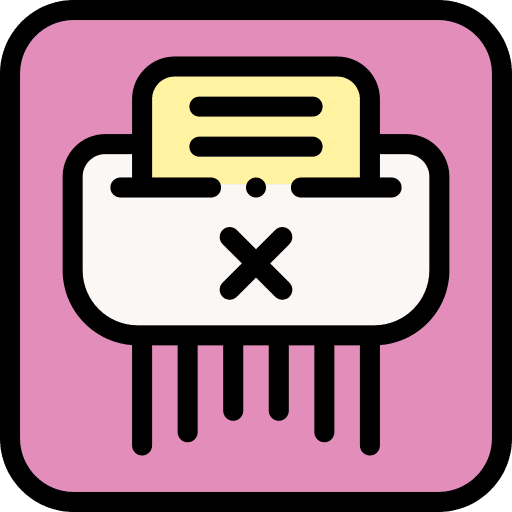 Delete paper shredder destroy delete icon Delete paper shredder destroy delete icon