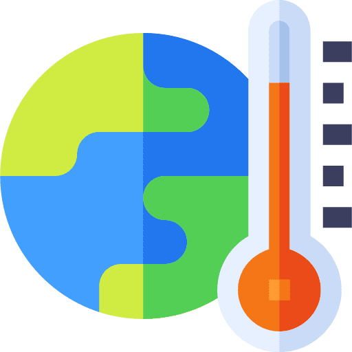 Climate change heat ecology and environment planet icon