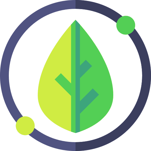 Leaf cycle maturity zero waste icon