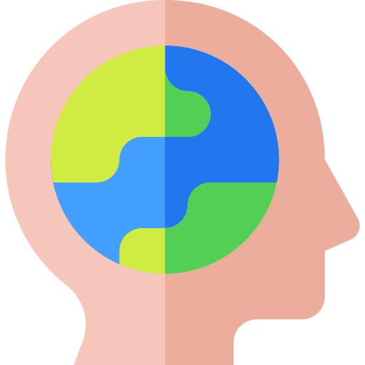 World environment day head care think icon