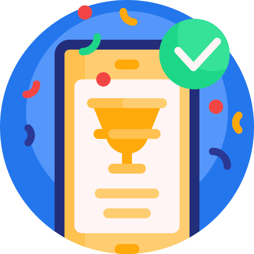 Achievement goal achievement checkmark icon