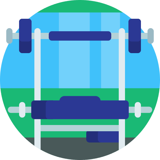 Barbell fitness weightlifting exercise icon