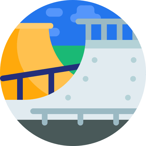 Skate park urban ramp playground icon