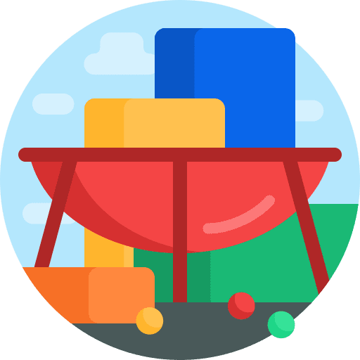 Trampoline jumping exercise sports and competition icon Trampoline jumping exercise sports and competition icon