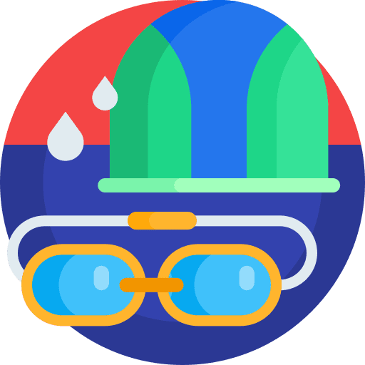Swimming cap sport equipment sports and competition swimming glasses icon Swimming cap sport equipment sports and competition swimming glasses icon