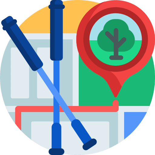 Trekking pole placeholder hiking equipment icon Trekking pole placeholder hiking equipment icon
