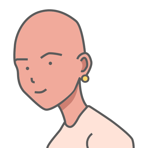 Bald bald beauty salon head icon